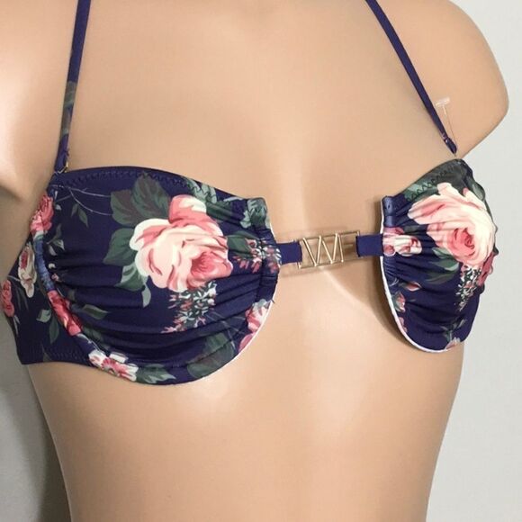 WILDFOX floral bikini top. NWT - Picture 1 of 8